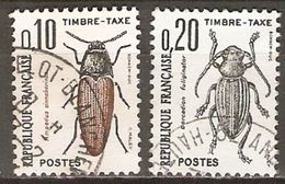 FRANCE   -   1982 .    Y&T N°103 / 104 Oblitérés .    Insectes  /  Coléoptères. - 1960-.... Used