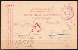 Correspondance Des Prisonniers De Guerre -:- Carte Poste Envoyée De TOMSK Pour L'AUTRICHE - - 1916-19 Ocupación Alemana