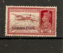 INDIA - CHAMBA 1938 12a  SG 93 FINE USED Cat £110 - Chamba