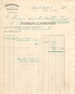 Facture Ancienne/ Soieries & Nouveautés/ Schmidt & Lorenzen /Quai St Clair / LYON/ Snalbec /Casteljaloux /1907   FACT246 - Kleding & Textiel