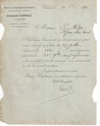 Lettre Ancienne/ Mouchoirs & Serviettes/ Alexandre Turpault/CHOLET/M & L/Mézin/St Jean Du Gard/1892  FACT249 - Kleding & Textiel