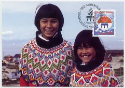 GREENLAND 1993 Year Of Indigenous Peoples On Maximum Card.  Michel 230 - Maximumkaarten