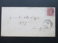 Altdeutschland 1869 NDP Aufbrauchsganzsache Der Preußischen 3 Sgr. Ausgabe! K1 Lüneburg - Frankfurt Am Main - Postal  Stationery