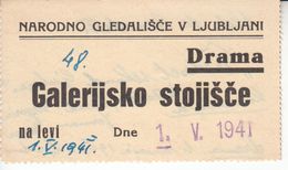 0604    THEATER   DRAMA   NG LJUBLJANA  1941 - Théâtre & Déguisements