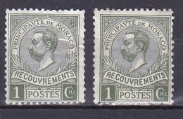 MONACO 1910/09 TIMBRE POSTE TAXE  N° 8 *  LE LOT DE 2 TIMBRES - Nuevos