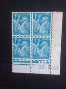 Carré : Type Iris, 1944 (1 Franc) - 1939-44 Iris