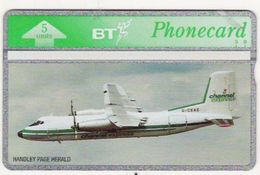 BT Phonecard  Limited Edition 5unit Channel Express Mint, In Folder - BT Emissions Thématiques Avions Civils