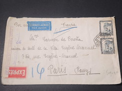 ESPAGNE - Enveloppe Par Exprès Par Avion Avec Censure De Barcelone Pour La France En 1937  - L 11203 - Republikeinse Censuur
