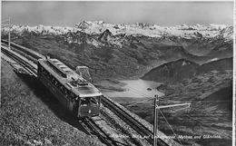 RIGI - BAHN → Zug Unterwegs Mit Dem Lauerzersee Im Hintergrund, Fotokarte Ca.1950 - Lauerz