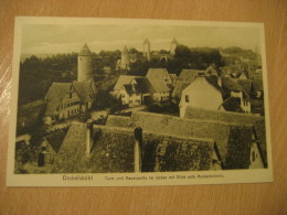 DINKELSBUHL Dinkelsbuel Turm Und Mauerpartie Im Suden Muckenbrunnle Post Card Bavaria Mittelfranken Ansbach Germany - Dinkelsbuehl