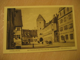 DINKELSBUHL Dinkelsbuel Rothenburgerstrasse Mit Stadtischem Krankenhaus Post Card Bavaria Mittelfranken Ansbach Germany - Dinkelsbuehl