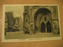 DINKELSBUHL Dinkelsbuel Portal An Der St. Georgskirche George Post Card Bavaria Mittelfranken Ansbach Germany - Dinkelsbuehl