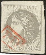 No 41II, Obl "PD" Rouge, Un Voisin. - TB - 1870 Bordeaux Printing