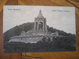 PORTA WESTFALICA Kaiser Wilhelm Denkmal Wittekindsberg Post Card North Rhine Westphalia Detmold Minden Lubbecke Germany - Porta Westfalica