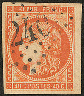 No 48e, Orange Foncé, Obl GC. - TB - 1870 Bordeaux Printing