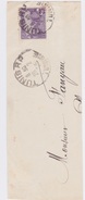 TUNISIE - Fragment ENVELOPPE - TIMBRE N 72 - 25C  VIOLET - CACHET TUNIS  RP 1925 - Cartas & Documentos