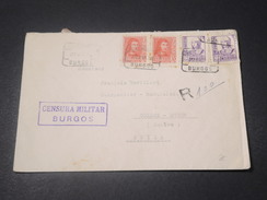 ESPAGNE - Enveloppe En Recommandé De Burgos Pour La Suisse En 1938 Avec Censure - L 11368 - Republikeinse Censuur