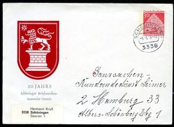 Bund PU33 D2/007 Privat-Umschlag WAPPEN SCHÖNINGEN Gebaucht 1968  NGK 6,00 € - Privatumschläge - Gebraucht