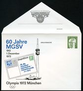 Bund PU50 D2/006 Privat-Umschlag MGSV OLYMPIA 1972  NGK 3,00 € - Private Covers - Mint