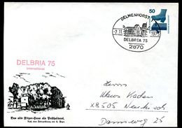 Bund PU65 B1/002 Privat-Umschlag DELBRIA Sost. Delmenhorst 1975  NGK 5,00 € - Sobres Privados - Usados