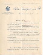 Lettre Commerciale Ancienne/Draperie Commission Exportation/Julien LAMAIGNERE & Ses  Fils//BORDEAUX/1910   FACT302 - Kleding & Textiel