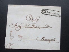 Italien Vorphila Sizilien 1855 Altamura - Monopoli. Mit Inhalt!! - Sicily