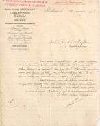 Lettre Commerciale Ancienne/Maisons Henri Albert CHANEE & Cie/Tapis-Velours D'Utrecht/BORDEAUX/1908   FACT303 - Kleding & Textiel
