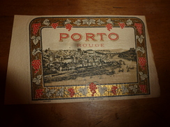 1920 ? Spécimen étiquette De Vin De PORTO Rouge N° 938 ,déposé, Imp. G.Jouneau  3 Rue Papin à Paris - Labels Of Unusual Shape