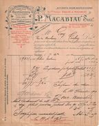 Facture  Commerciale Ancienne /Confection -Bas & Chauss/ P MACABIAU Succ/TOULOUSE/Gay/Toulon/1904   FACT307 - Kleding & Textiel