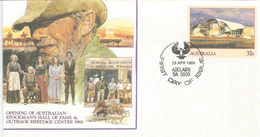 Tribute To Pioneers Of The Australian Outback,Longreach, Queensland., Special Postal Stationery Australia. - Storia Postale