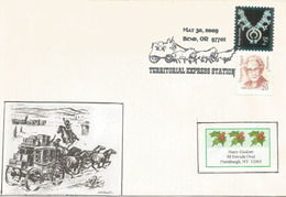 Oregon Trail: Territorial Express Station, Bend,Deschutes County, Oregon, Sur Lettre Adressée Au Canada - American Indians