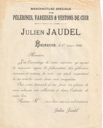 Lettre Commerciale Ancienne/Manufacture Pèlerines Vareuses & Vestons De Cuir/Julien JAUDEL/Besançon/DOUBS/1916   FACT315 - Kleding & Textiel