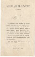 Papillon Publicitaire/ Déballage De Rue / Lingerie / AVRANCHES/ Rue Le Campion/Manche/vers 1870                 FACT322 - Kleding & Textiel