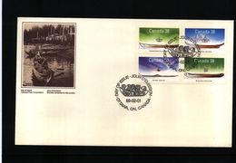 Canada 1989 Canoes Interesting  FDC - Cartas & Documentos