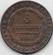 Italie - Sardaigne - 5 Centesimi 1826 - Other & Unclassified