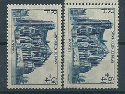 [19] Variété : N° 775 Le Mans Bleu-vert Au Lieu De Bleu + Normal ** - Unused Stamps