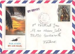 MARCOPHILIE NAVALE LETTRE POLYNESIE FRANCAISE EV HENRY 1985 - Briefe U. Dokumente