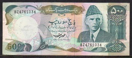 513-Pakistan Billet De 500 Rupees 1986 BZ476 - Pakistan