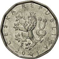 Monnaie, République Tchèque, 2 Koruny, 2001, TTB+, Nickel Plated Steel, KM:9 - Tschechische Rep.