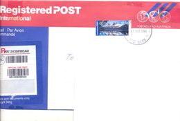 2001.. Australia, The Letter Sent By Registered Air-mail Post To Moldova - Brieven En Documenten