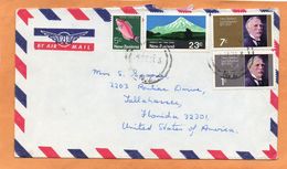 New Zealand Cover Mailed To USA - Lettres & Documents