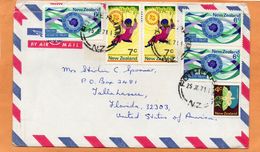 New Zealand Cover Mailed To USA - Cartas & Documentos