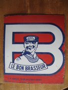 Partie D'une Plaque émaillée De 1934 Brasserie PIEDBOEUF "LE BON BRASSEUR" - Liqueur & Bière