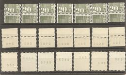Schweiz, 1970, Rollenmarken, 20 Rp. 21 Marken, (7x O/Nr.) Siehe Scans! - Rouleaux