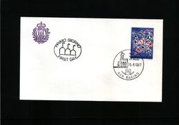 San Marino 1987 Mitelmeerspiele Michel 1373 FDC - Briefe U. Dokumente