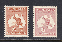 Australia 1923-24 Kangaroo, Mint Mounted, 3rd Wmk, Sc# ,SG 73-74 - Nuevos
