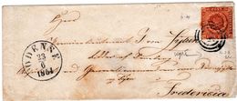 Lettre Danemark #2 Fire RBS 1854 Odense Odensk DENMARK Signée - Covers & Documents