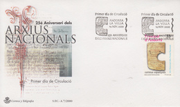 Enveloppe  FDC  1er  Jour  ANDORRE   Espagnol    25éme  Anniversaire  Des  Archives  Nationales   2002 - Altri & Non Classificati