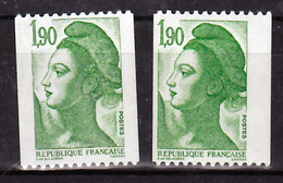 France 2426  Liberté Variété Impression Décalée  2 Bandes De Phosph Et Normal  Neuf ** TB MNH - Ongebruikt