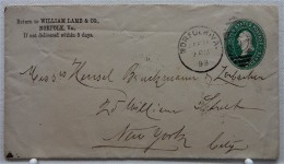 Ganzsachen-Brief Von 1893 / > NORFOLK > NEW YORK - ...-1900